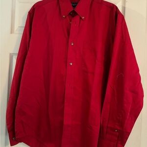 Ivy Crew wrinkle resistant Red Casual Long Sleeve Button Down Shirt